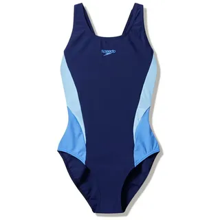 Speedo Badeanzug Colourblock Damen Marineblau/Blau 38