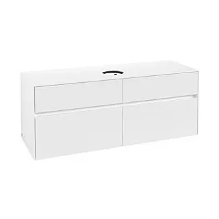 Waschbeckenunterschrank 140 x 55 cm White Matt