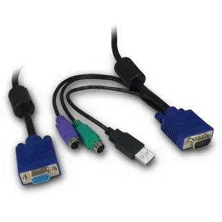 Inter-Tech 88887250, 3 m, Schwarz, Blau, (88887250)