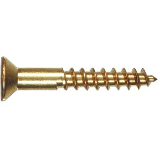 The Hillman Group 2722 Flache Kreuzschlitz-Holzschraube aus Messing, 20er Pack