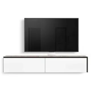 Munari TV-Lowboard Moma Glas Weiß