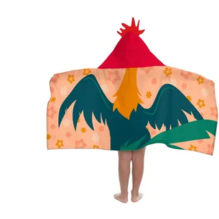Jay Franco Disney Vaiana HEI HEI – Kapuzen-Cape-Badetuch 56 × 130 cm Für Kinder, Superweich Für Bad, Strand, Pool Und Reise, Offiziell Lizenziertes Produkt, Orange