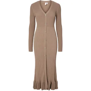 YAS Kleid YASMikla taupe XL
