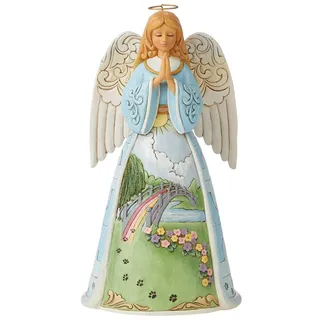 Enesco Jim Shore Heartwood Creek Regenbogenbrücke, Haustier-Engel, 24 cm, Mehrfarbig