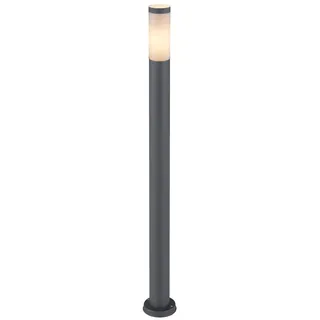GLOBO LIGHTING LED Pollerleuchte, LED wechselbar, warmweiß, Gartenleuchten mit Strom, Außen-licht für Außenbereich, Höhe 110cm grau