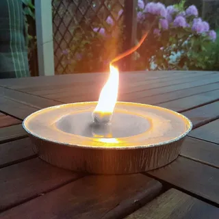 Flammschale mit 7 Stunden Brennzeit Garten Dekoration XXL Kerze Partyfeuer
