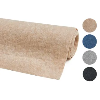andiamo Teppichboden Milo - Nadelfilz Meterware, Teppich zum zuschneiden, Bodenbelag aus Nadelflies, funktional und leicht zu verlegen, 200 x 400 cm, Beige