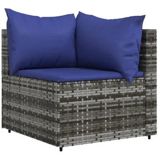 vidaXL Garten-Ecksofa Loungesofa grau