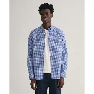 GANT Langarmhemd Regular Fit Blau M