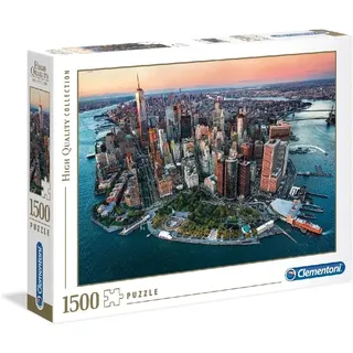 Clementoni 31810 New York – Puzzle 1500 Teile ab 9 Jahren, buntes Erwachsenenpuzzle mit kräftigen Farben, Geschicklichkeitsspiel für die ganze Familie, schöne Geschenkidee
