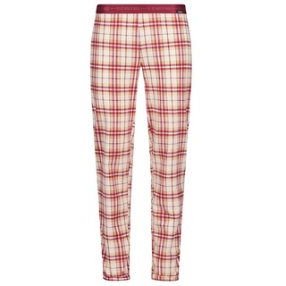 Skiny Pyjamahose Damen Schlafanzughose kariert (1-tlg) Modisches Design rot 42