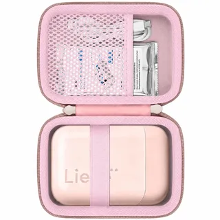 Khanka Hart Tasche Kompatibel mit Liene 2x3 Fotodrucker Smartphone Mini Drucker.(Rose, nur Tasche)