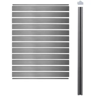 MCW Windschutz 188 x 0 cm Grau WPC