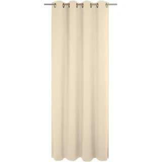 Wirth Vorhang Newbury (1 St), Ösen, blickdicht, Jacquard beige 130 cm x 245 cm