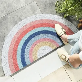 Fußmatte Mit Cartoon-muster, Regenbogen-eingangsmatte Für Den Empfangsbereich, Fußmatte 40 Cm X 80 Cm.