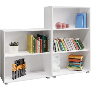 CASARIA Bücherregal Vela 60 x 30 x 180 cm Weiß