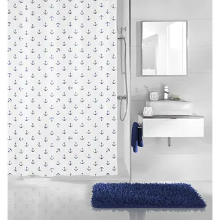 KLEINE WOLKE Duschvorhang Anchor 180 x 200 cm dunkelblau
