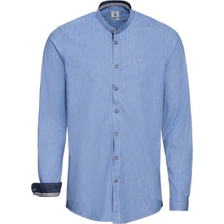 Pure Trachtenhemd Trachtenhemd mit Streifen blau XXL