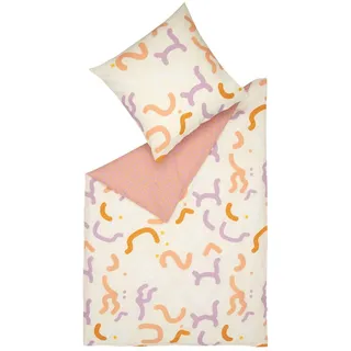 Esprit Ganzjahresbettwäsche, CRINKLES Farbe rosé Größe 135x200+80x80
