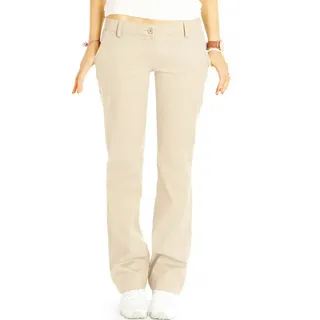 be styled Bootcuthose Low Waist Hose, ausgestellte Hüfthose, Chino - Damen - j20k-A beige 42