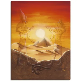 Wandbild ARTLAND "Ägypten" Bilder Gr. B/H: 90 cm x 120 cm, Leinwandbild Afrika, 1 St., orange Kunstdrucke als Alubild, Outdoorbild, Leinwandbild, Poster, Wandaufkleber