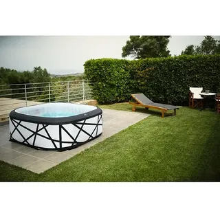 MSpa Mobil-Whirlpool Soho  (L x B x H: 185 x 185 x 68 cm, Weiß/Schwarz, 930 l)