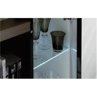 L&S Led Glaskantenbeleuchtung Fly Light DualColor Glasbodenbeleuchtung 410mm, indirekte beleuchtung ideal für Vitrinen 12V - 4,6W, Kunststoff alufarbig