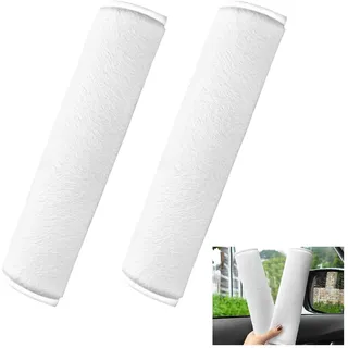 2 Stück gurtpolster auto erwachsene, Gurtpolster, Gurtschutz für Autogurte, Polsterung für Sitzgurt, Premium Gurtschoner Auto Schulterschutz, Rucksäcke und Handtaschen, Weiß