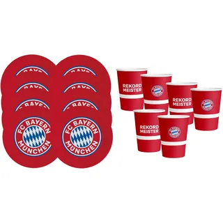 Amscan - FC Bayern München - Party-Set (8 Pappteller + 6 Pappbecher)