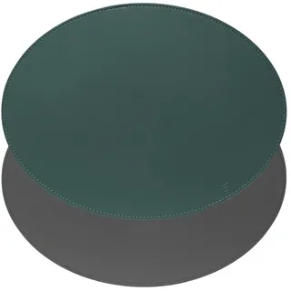 FREEFORM Duo Platzset oval, beidseitig verwendbar, Petrol/Anthrazit | Tischset, Esstisch, Küchentisch, formstabil, pflegeleicht, hitzebeständig bis 90 °C, strapazierfähig, elegant