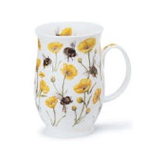 1 x Jane Fern Buttercup and Bees design from Dovedale range - Dunoon Suffolk Fine Bone China mug