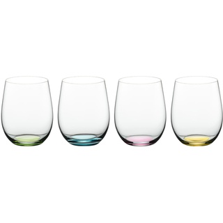 Riedel - O Wine Happy O Wasserglas 320 ml, transparent / mehrfarben (4er-Set)