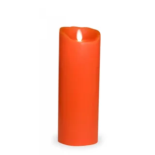 Sompex 35832 Flame Echtwachs LED Kerze, Fernbedienbar und integrierter Timer, rot, 8 x 23 cm