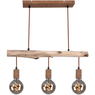 GLOBO Retro Vintage 3-flg. 60 cm Holz Metall rostfarben
