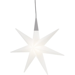 8 seasons design Shining Glory Star LED Weihnachtsstern (55 cm, weiß) mit Farbwechsler (15 Farben), inkl. Leuchtmittel, hängender Stern, beleuchtete Weihnachtsdeko, für innen + außen