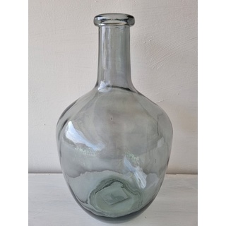 Annimuck Tischvase Flaschenvase Vino Bottle Glas Vase massiv H31 D17 cm (1 St)