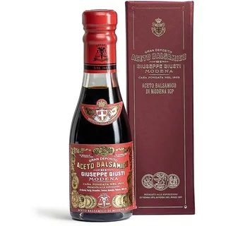 Giusti Aceto Balsamico di Modena Balsamessig 3 Goldmedaillen (1 x 0.1 l) | Balsamicoessig in Traditionsflasche Geschenkpackung