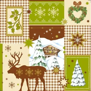 Weihnachtsserviette "Winter time" - 3-lagig - 20 Stück