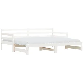 vidaXL Tagesbett Ausziehbar Weiß 90x200 cm Massivholz Kiefer1908629