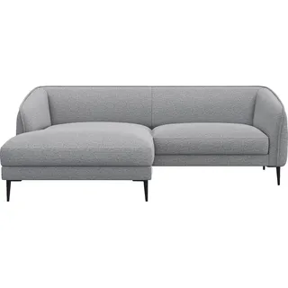 flexlux Eckcouch Polyester 2-Sitzer Grau