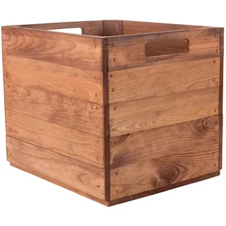 12 Holzkisten in Used Optik für Kallax Regale 33cm x 37,5cm x 32,5cm Regalkiste rustikal Einsatzkiste als Küchenregal Weinkiste unbehandelt Wandregal Badregal Obstkisten alt