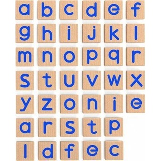 Huilerie Vigean, Holzbuchstaben + Stoffbuchstaben, Satz magnetischer Holzbuchstaben VIGA 40 Buchstaben