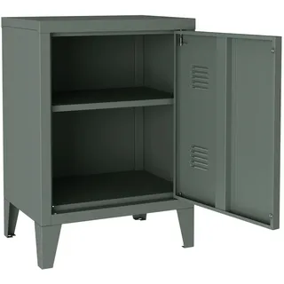 [en.casa] Nachtschrank Inari 40 x 30 x 57 cm Dunkelgrau