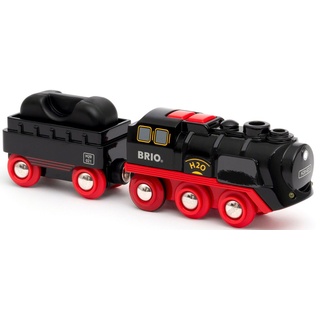 BRIO® Spielzeug-Zug Batterie-Dampflok mit Wassertank, mit Licht- und Dampffunktion; FSC® - schützt Wald - weltweit rot|schwarz