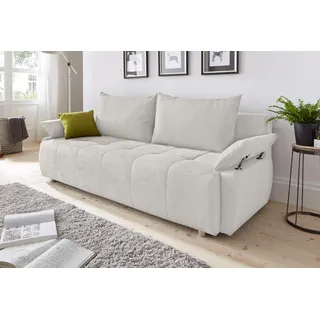 Collection AB Schlafsofa Kunstleder 2-Sitzer Silber