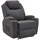 MCombo Relaxsessel elektrisch Mikrofaser 92 x 109 x 92 Dunkelgrau mit Massage und Heizfunktion