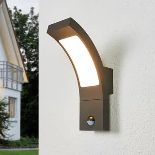 LUCANDE Außenwandleuchte Aluminium 27,0 cm mit Bewegungsmelder schwarz