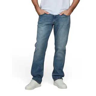 CROSS JEANS® Straight-Jeans Herren Jeanshose Dylan Regular Fit Denim Hose mit Stretch blau 32W / 32L