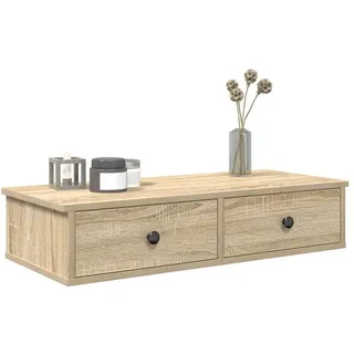 vidaXL Wandregal mit Schubladen 80 x 34 x 17 cm Braun