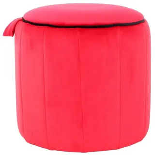 Kayoom Hocker Reese 100% Polyester 43 x 42 x 43 cm Rot